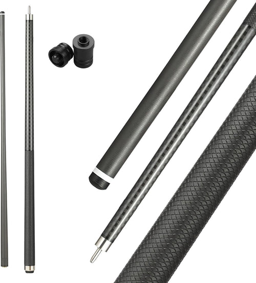 58in Carbon Fiber Pool Cue 12.5mm Tip Low Deflection 20oz Uni Lock