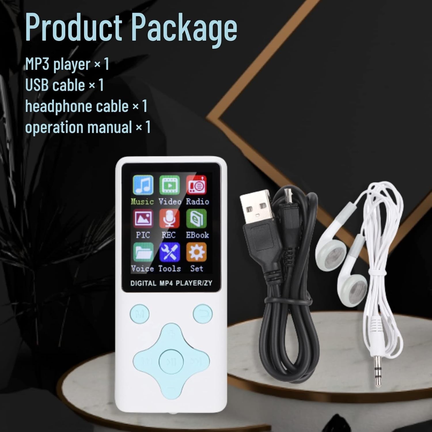 Bluetooth MP3 MP4 Player 32GB HiFi Lossless Portable Music Black