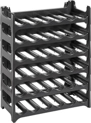 Stackable Wine Bottle Rack 36 Bottle Storage Organizer Modular Plastic Shelving