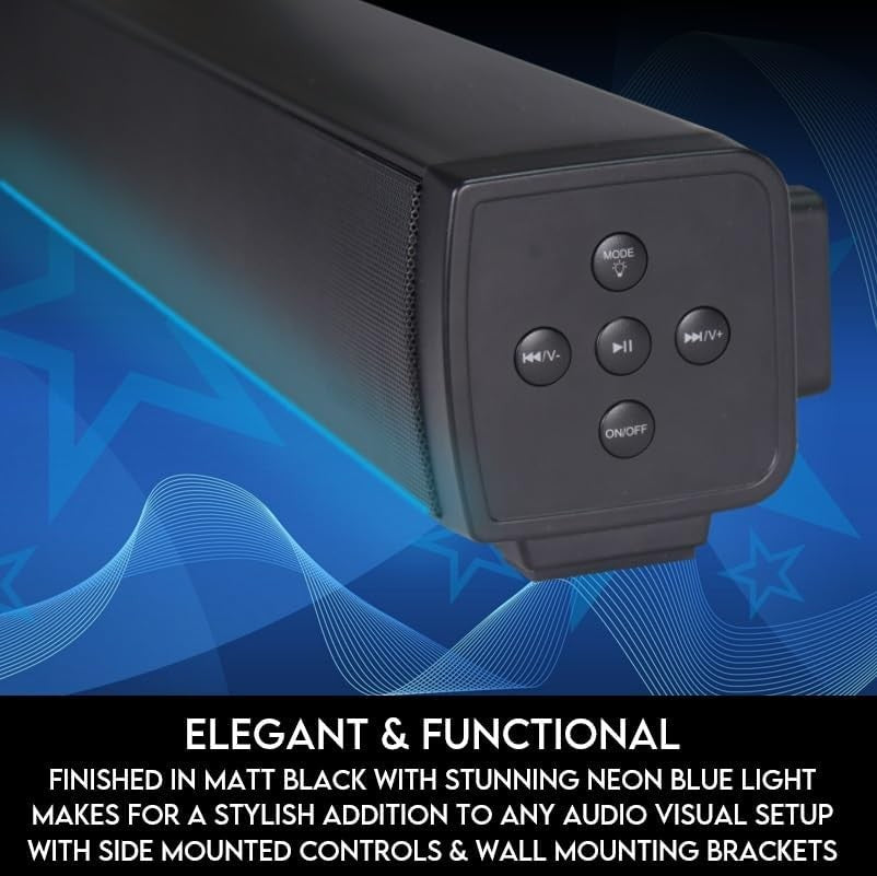 Karaoke Soundbar with 2 Wireless Mics All-in-One Party Speaker