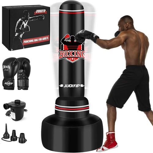 70in Inflatable Standing Boxing Bag Set Kickboxing MMA Fitness