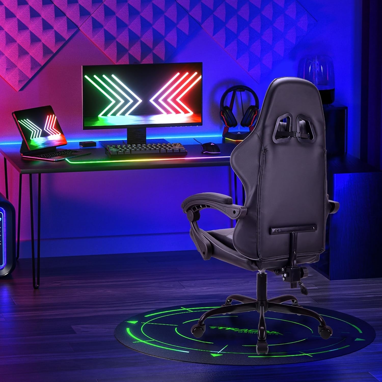 Ergonomic Gaming Chair High Back Swivel Office Desk 150kg