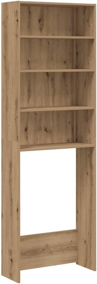 Tall Washing Machine Cabinet Over Toilet Storage Unit Oak Effect Shelving