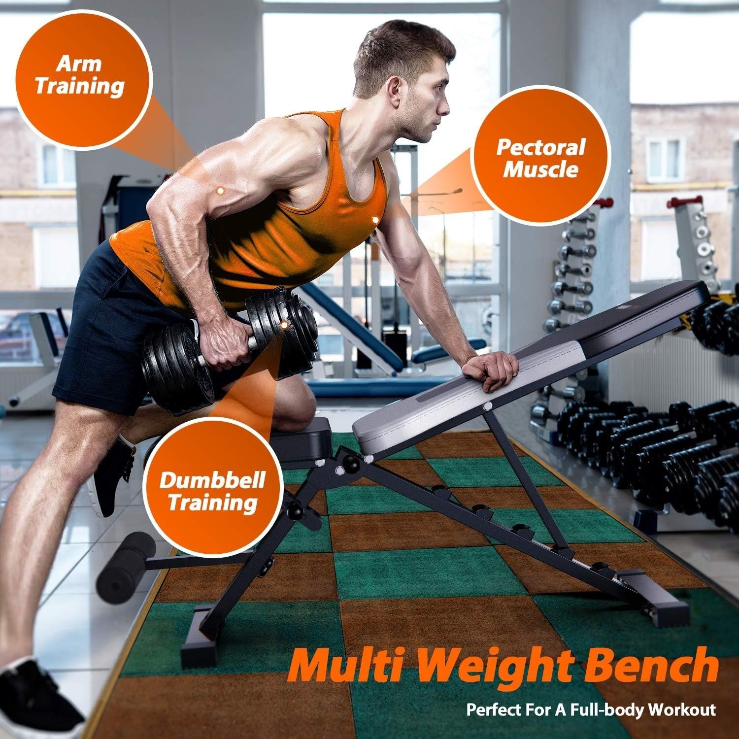 Adjustable Foldable Weight Bench Incline Decline Flat Home Gym