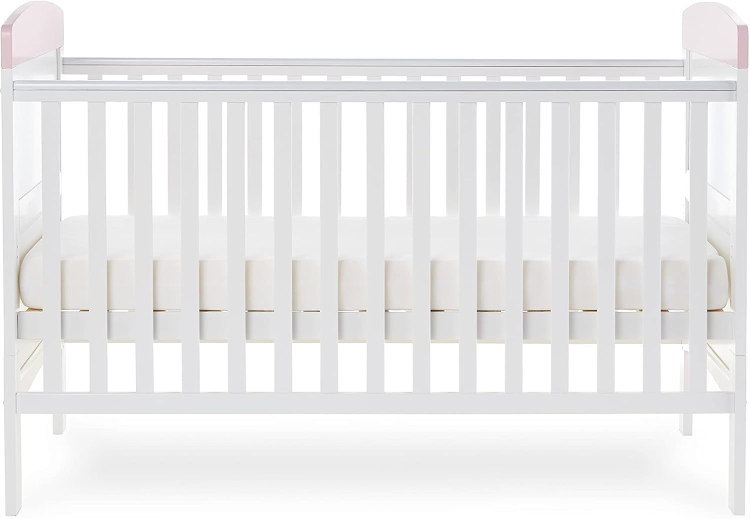 Convertible Cot Bed with Adjustable Height Toddler Bed 140x70cm Unicorn Pink