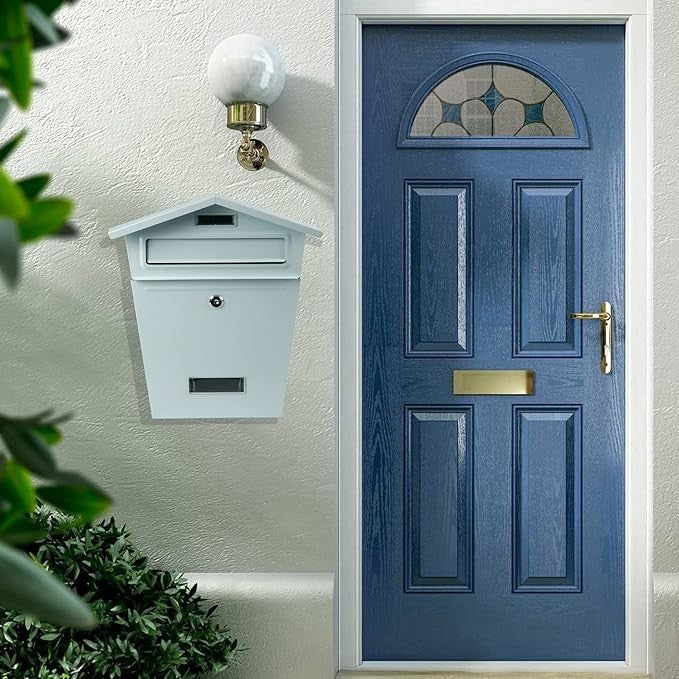 Wall Mounted Waterproof Lockable Post Box | Secure Mailbox with Keys