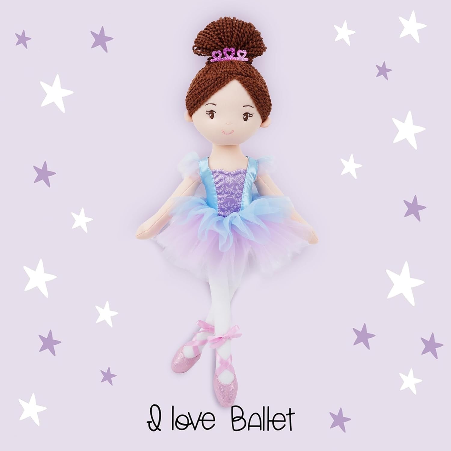 40cm Ballerina Plush Doll Soft Stuffed Ballet Toy Tutu Gift for Girls