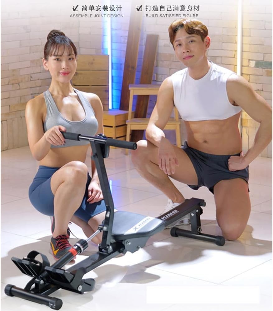 Foldable Magnetic Rowing Machine Quiet Adjustable Resistance LED Monitor 300LB