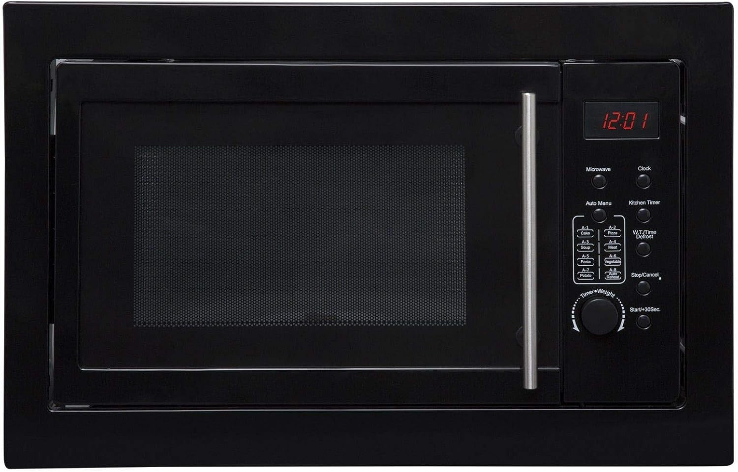 25L Integrated Built In Microwave 900W Digital Timer Black