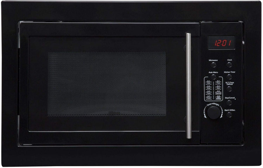 25L Integrated Built In Microwave 900W Digital Timer Black
