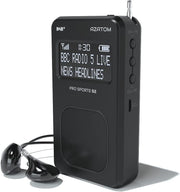 Portable DAB+ FM Digital Radio Rechargeable 24H Sports Earphones