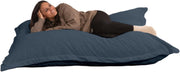 XXL Foam Bean Bag Blue Sofa for Adults & Kids Corduroy Floor Seat 180x140cm