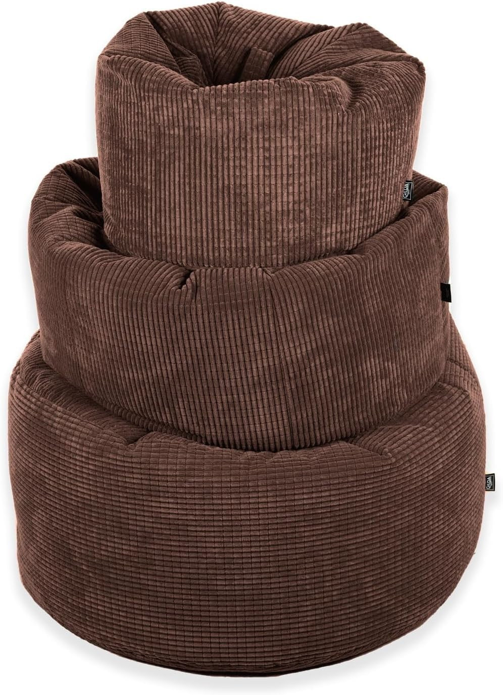 Giant Corduroy Bean Bag Chair Soft Lounger Seat Adult Teen Filled