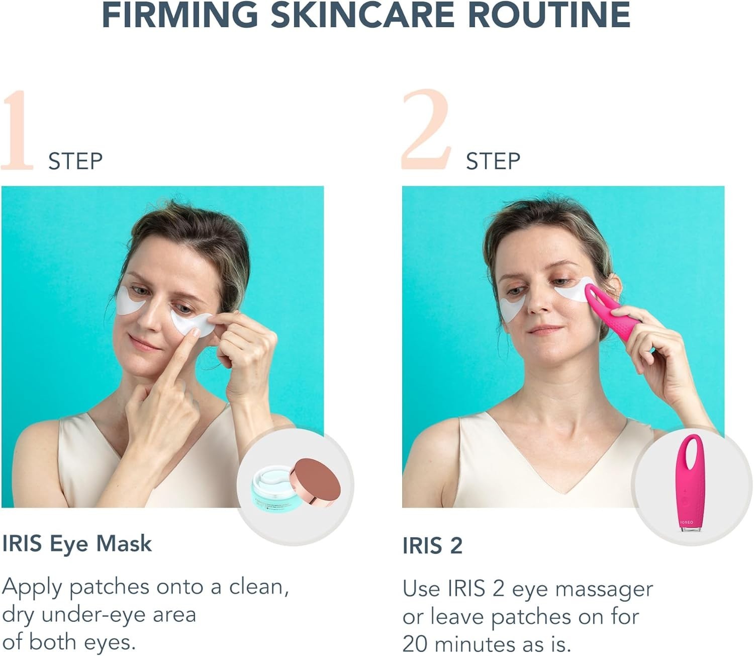 Eye Massager Lymphatic Drainage + 60 Hydrogel Eye Masks