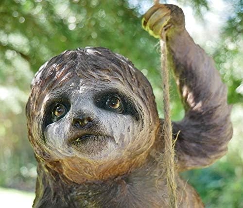 Hanging Sloth Garden Ornament 52cm Resin Tree Sculpture Outdoor Yard Decor Gift