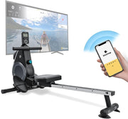 Foldable Magnetic Rowing Machine Quiet 8-Level Resistance LCD App Home Rower