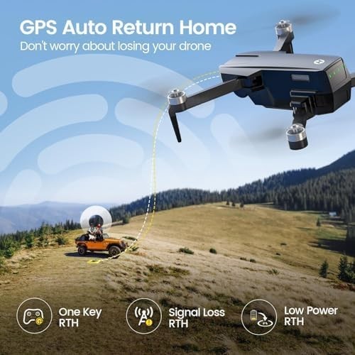 4K UHD GPS Drone for Adults, 3KM Range, 42min Flight, Follow Me, Brushless Motor