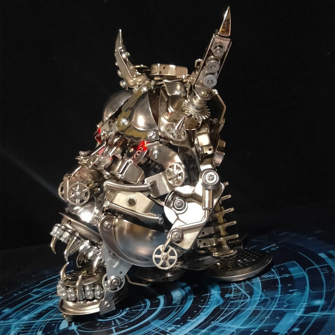 3D Metal Hannya Mask Puzzle 950PCS Steampunk DIY Wall Art Decor