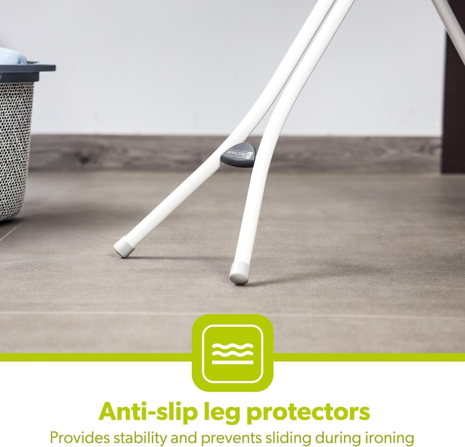 Adjustable Folding Ironing Board with Iron Rest Lightweight Compact Blue