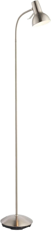Flexible Gooseneck Floor Lamp Reading Light Satin Chrome Standing Task Lamp