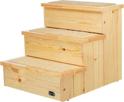 Pet Stairs for Dogs & Cats Birch Carpeted Steps 40x38x45cm