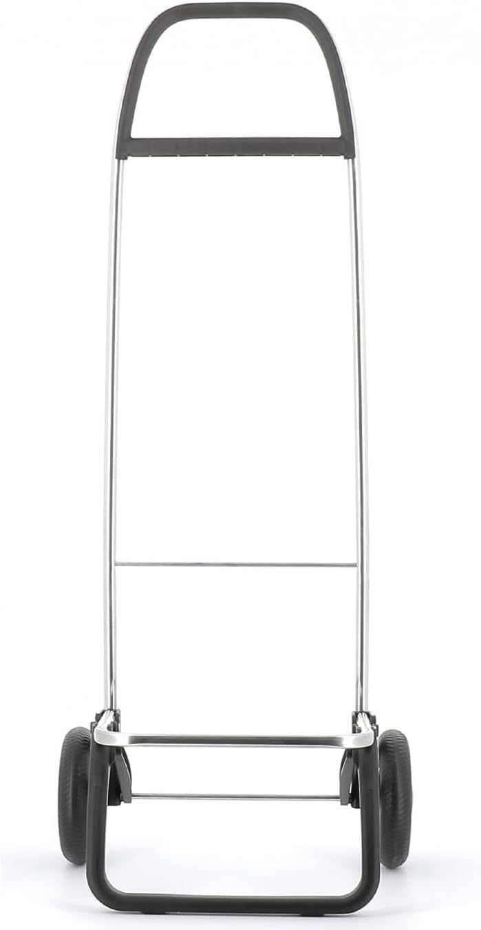 2 Wheel Lightweight Shopping Trolley Foldable Aluminium Frame Black