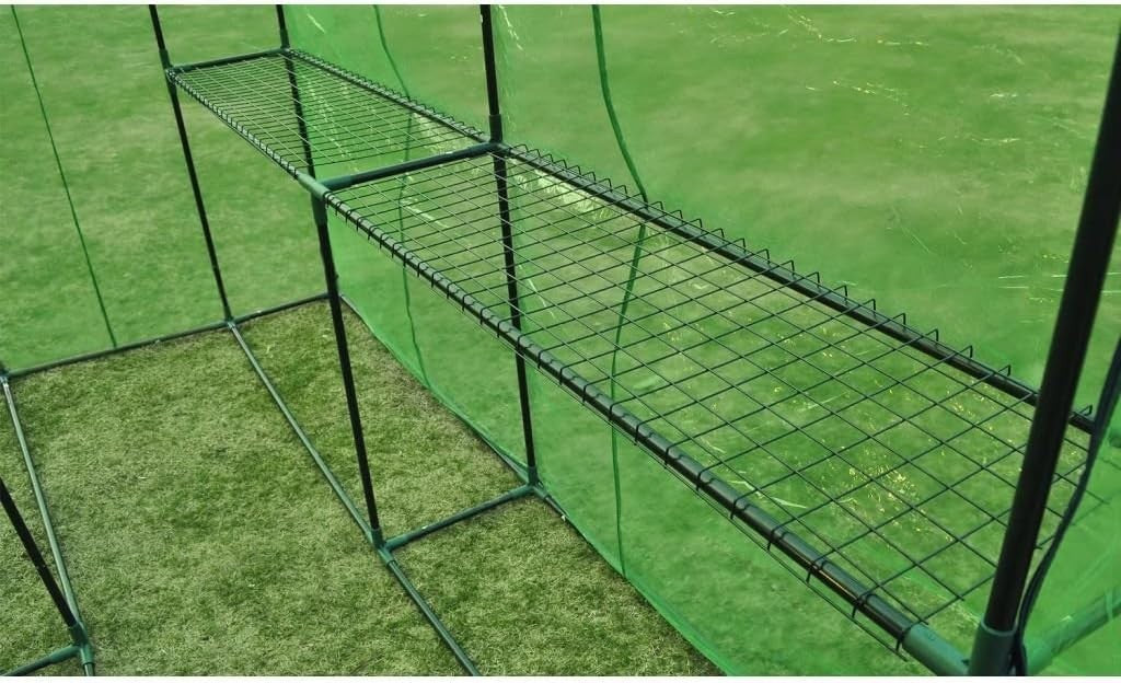 Large Walk-In Greenhouse XL Steel Frame Aluminium Base Sliding Door Weatherproof