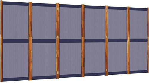 6 Panel Acacia Wood Folding Room Divider 420x180cm Outdoor Privacy Screen