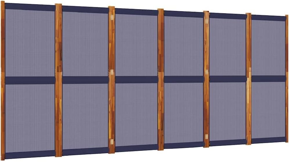 6 Panel Acacia Wood Folding Room Divider 420x180cm Outdoor Privacy Screen