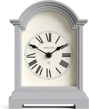 Mantel Clock Classic Arch Roman Numerals Silent Desk Shelf Clockwork Grey