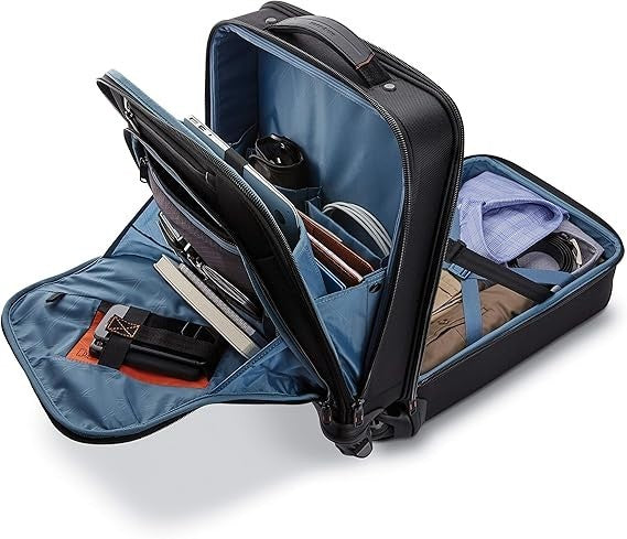 Expandable Carry On Spinner Suitcase Ballistic Nylon USB TSA Lock