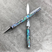 Luxury Blue Abalone Shell Ballpoint Pen & Letter Opener Gift Set