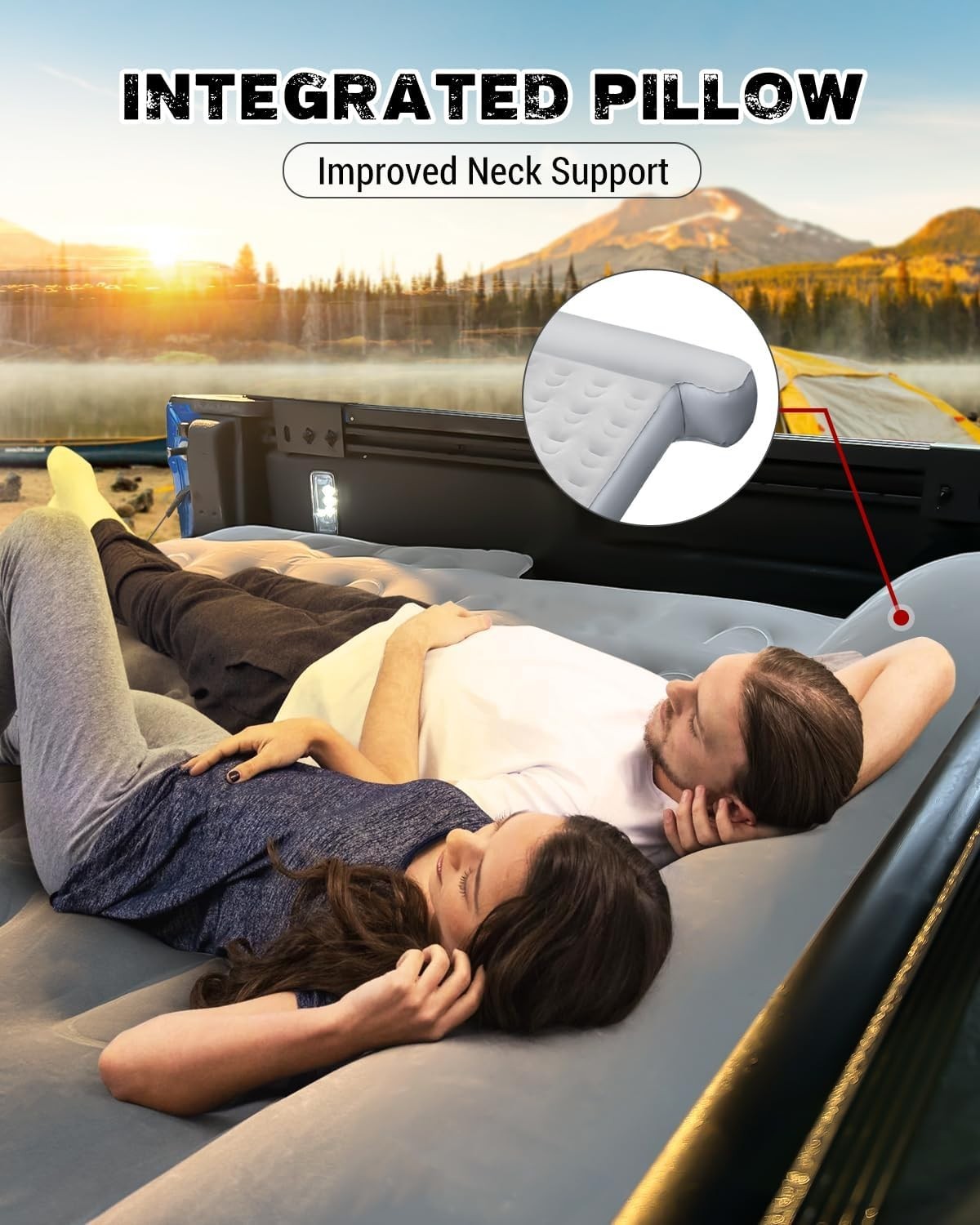 Heavy-Duty Truck Bed Air Mattress 5.5-5.8ft Inflatable Camping Bed