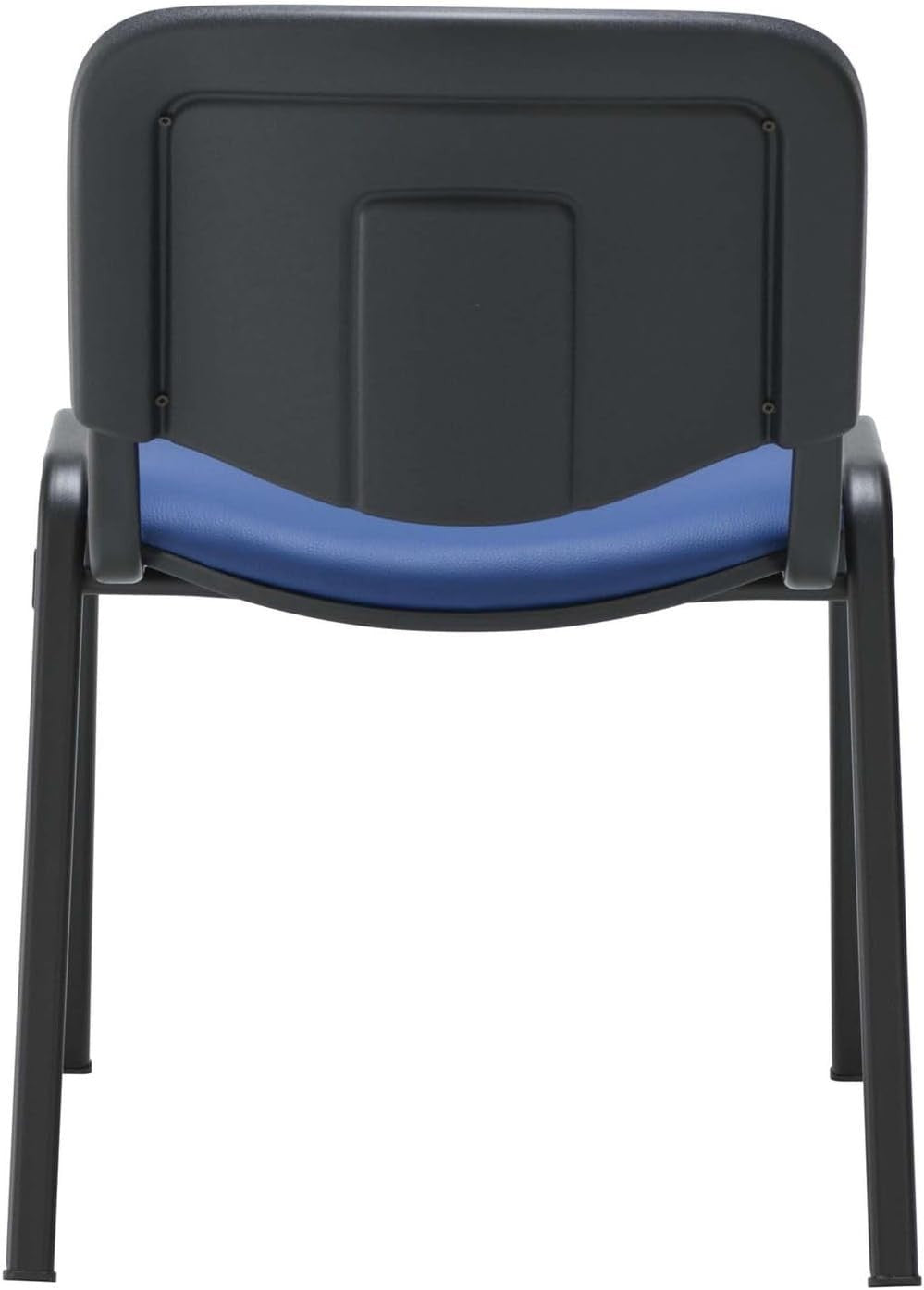 Heavy Duty Stackable Meeting Chairs PU Padded Seat Blue 4 Pack