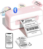 Bluetooth Thermal Shipping Label Printer 4x6 Desktop Pink