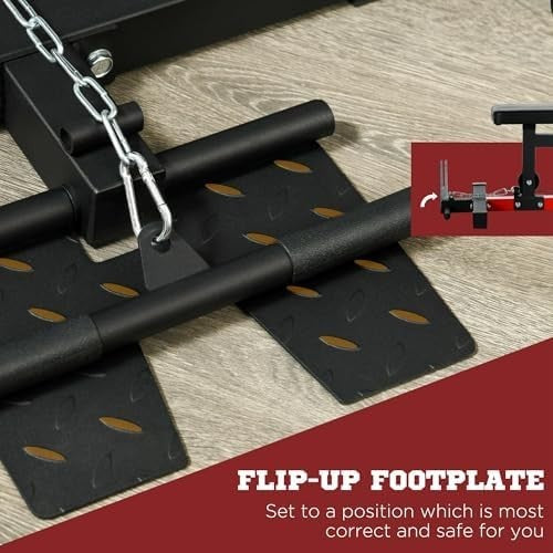 Red Lat Pull Down & Low Row Machine Adjustable Home Gym 50kg