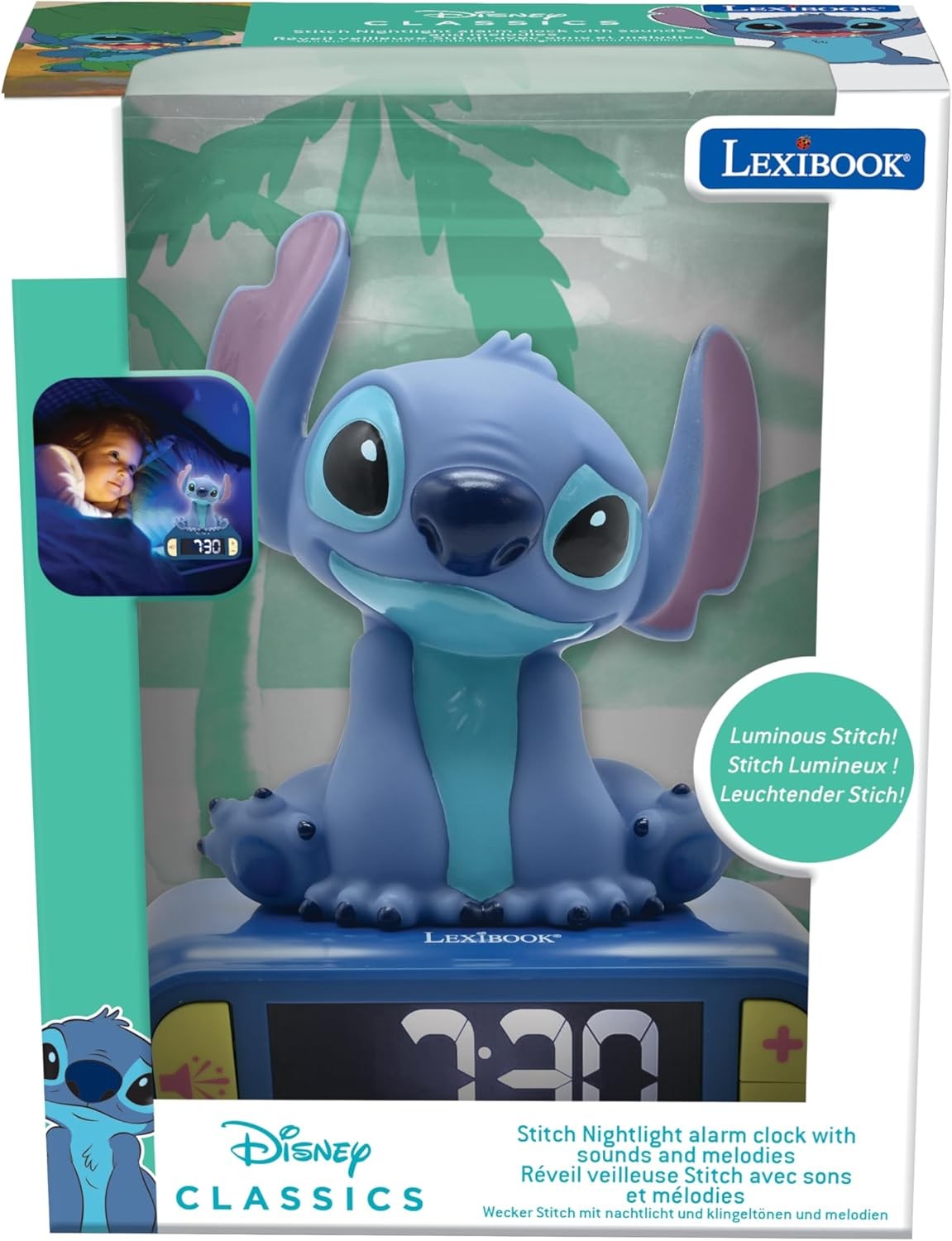 Kids Character Alarm Clock Night Light Snooze Easy Read Bedside