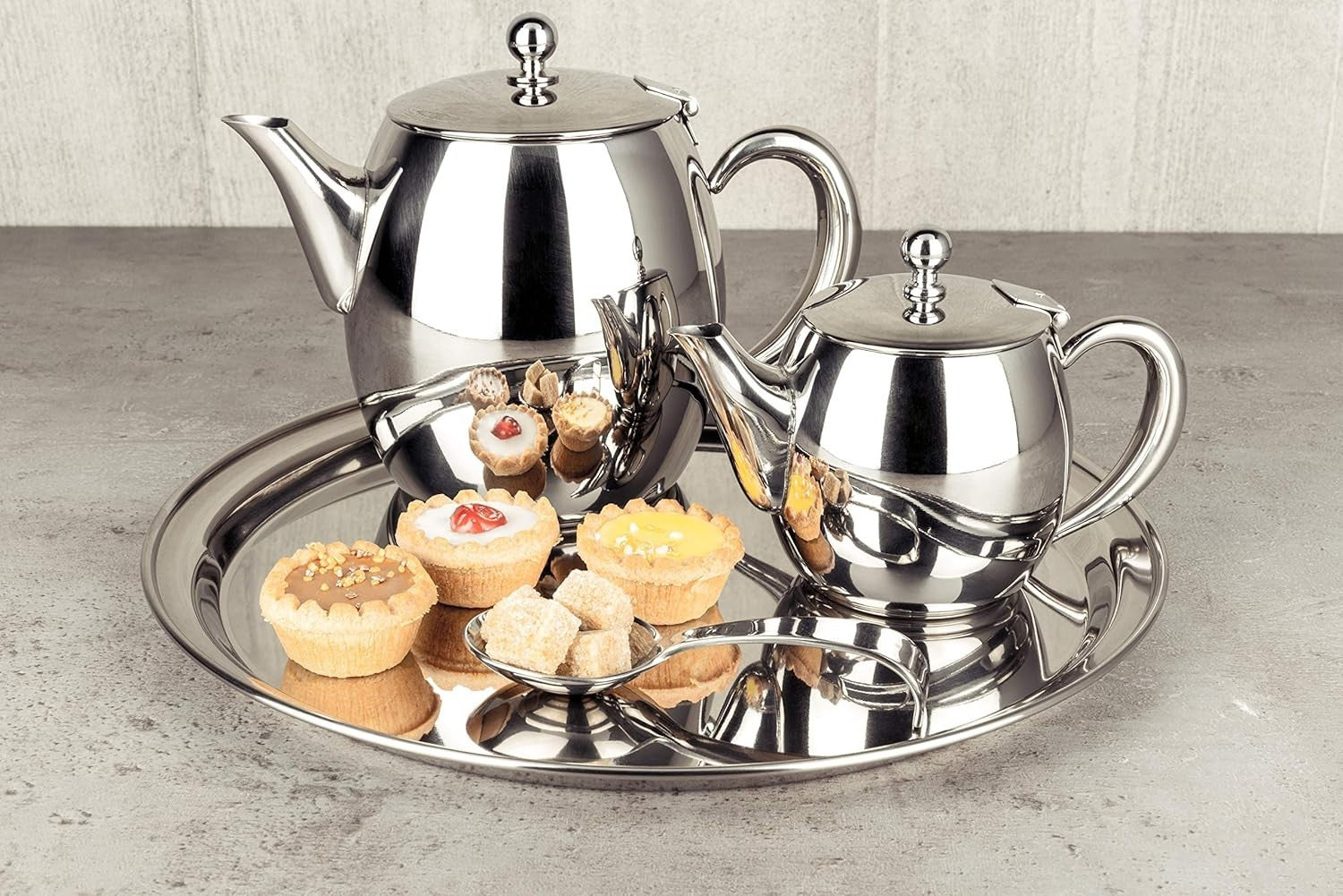 Stainless Steel Teapot 1.3L Tea Pot Stay Cool Handle Drip Free Spout