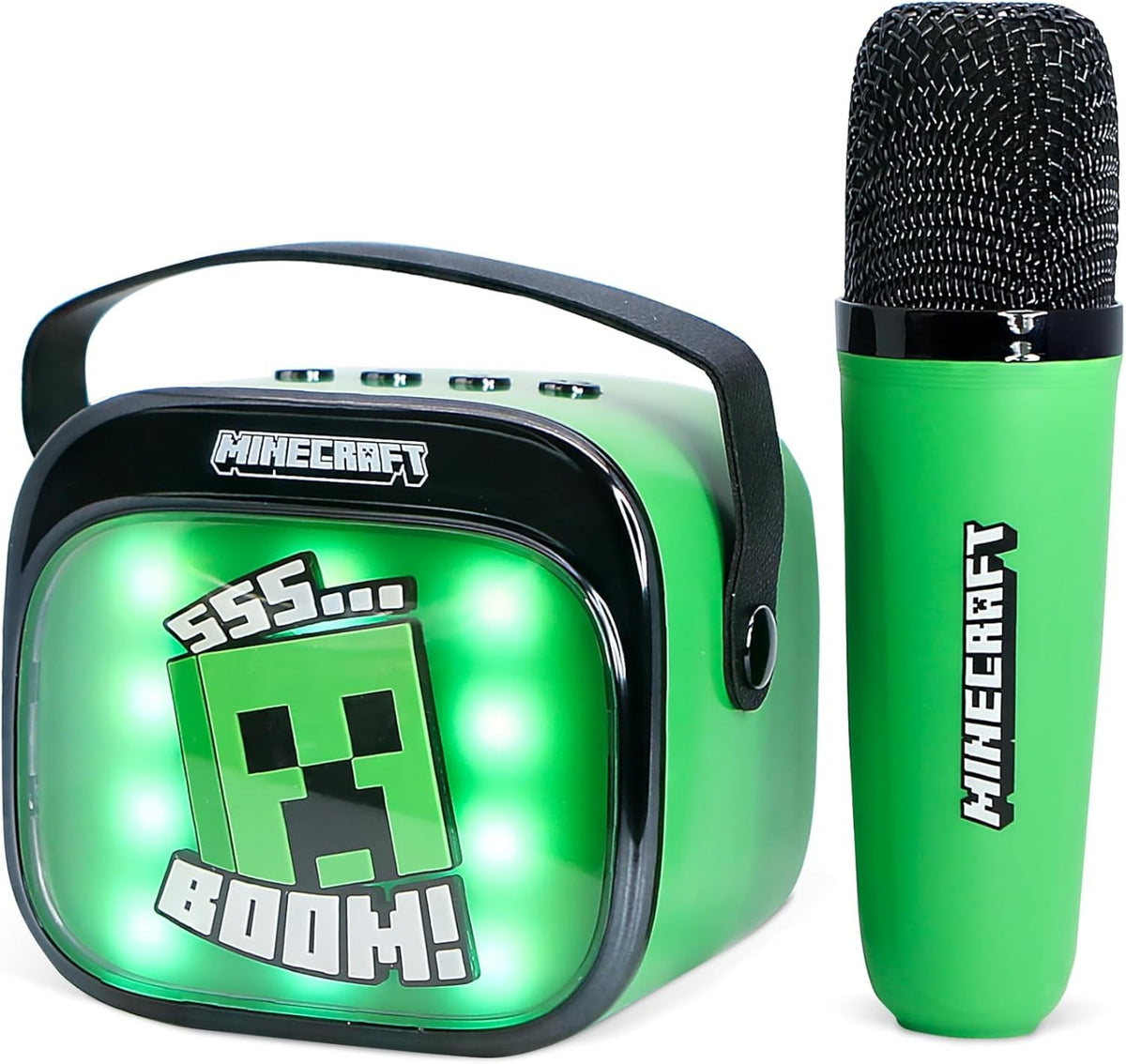 Kids Bluetooth Karaoke Speaker with Mic LED Light Up Party Set