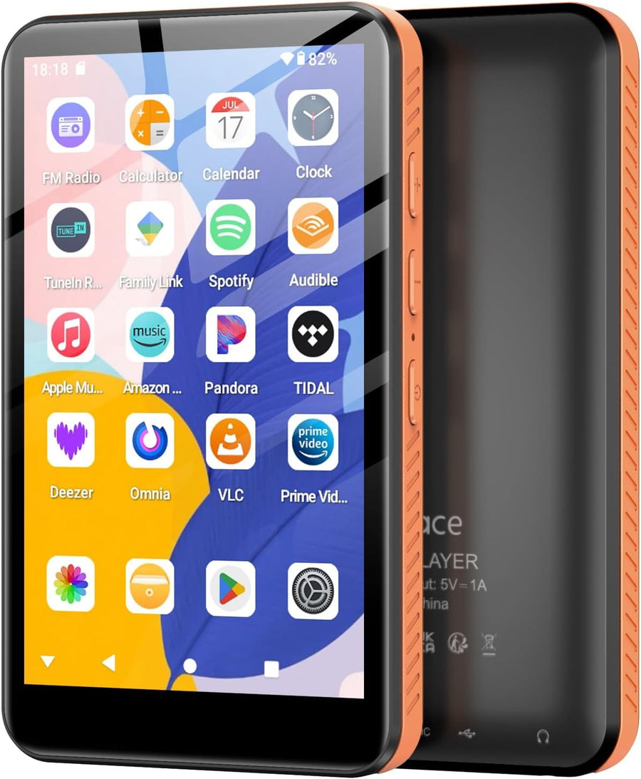 160GB MP3 Player Bluetooth WiFi 4" Touchscreen Android Black