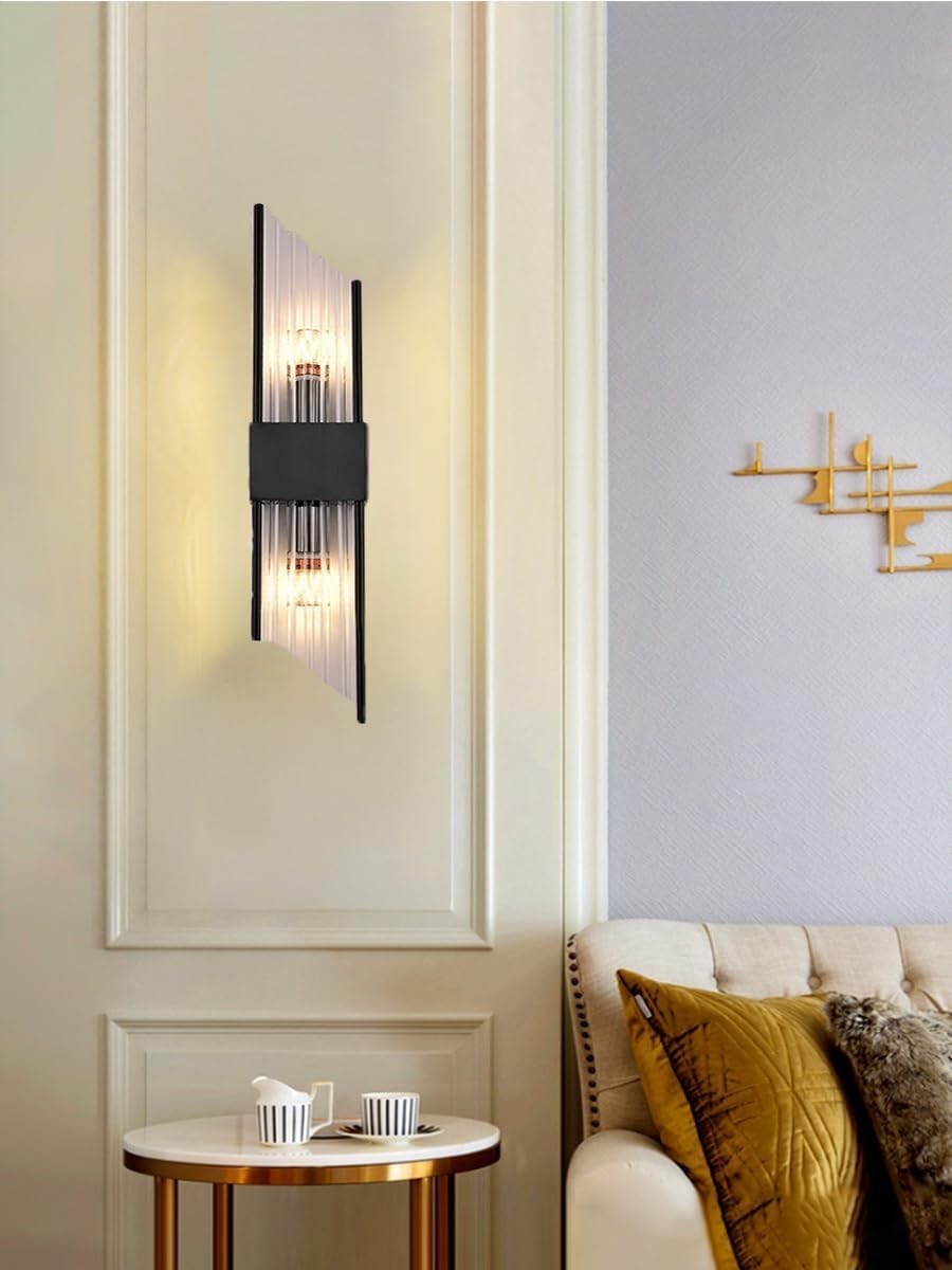 Modern Crystal Wall Sconce LED Light | Stainless Steel Elegant Lamp