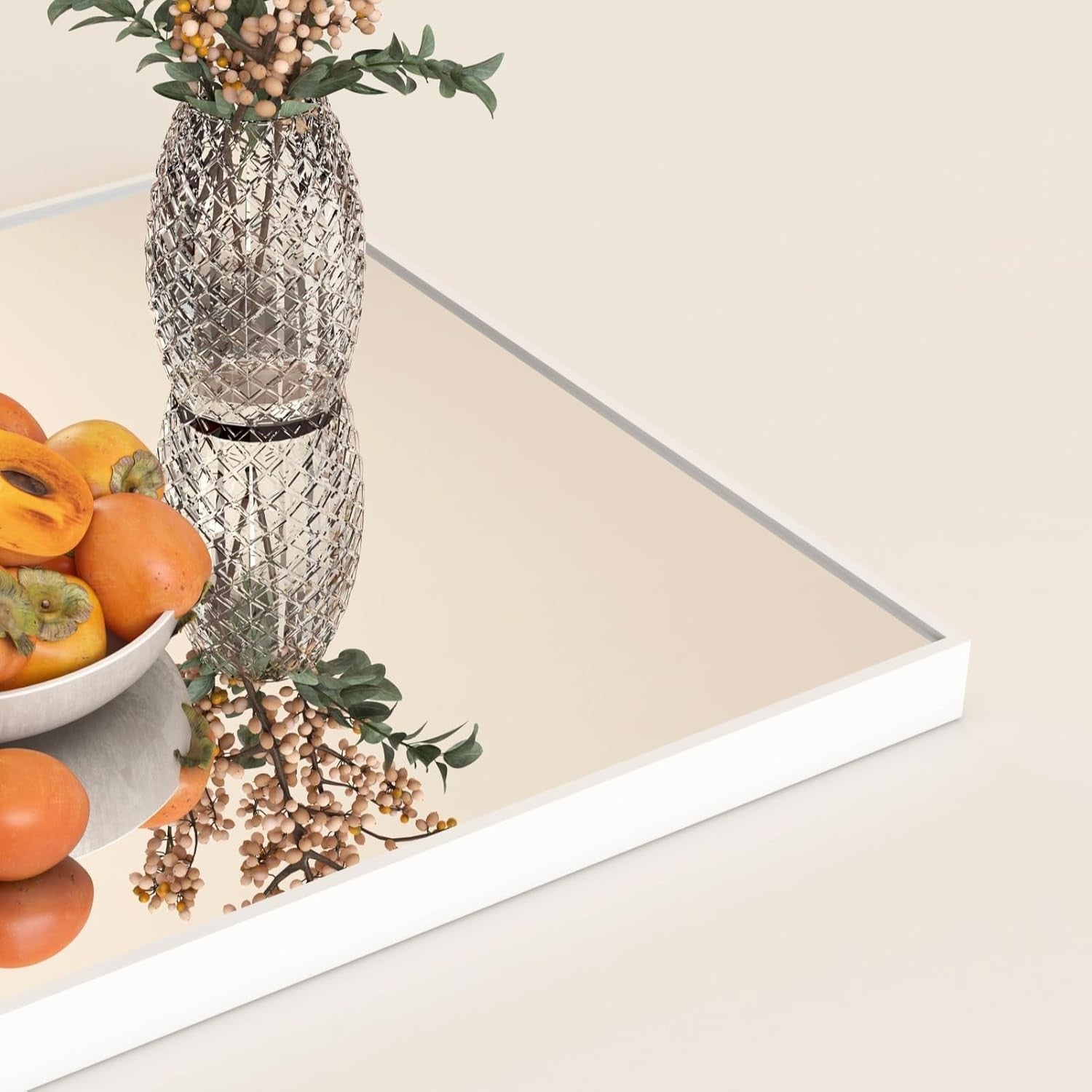 Full Length Mirror 140x41cm White Frame | Standing Wall-Mountable