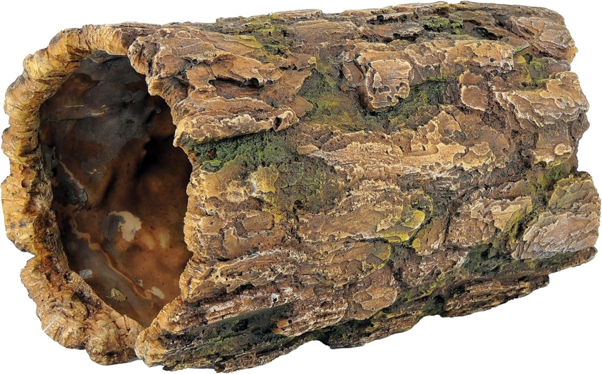 Aquarium Hideaway Log Ornament 255mm Natural Driftwood Resin Shelter Decor