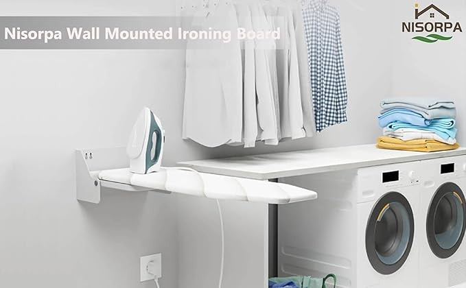 Wall Mounted Ironing Board Fold Away Rotatable Space Saving Design