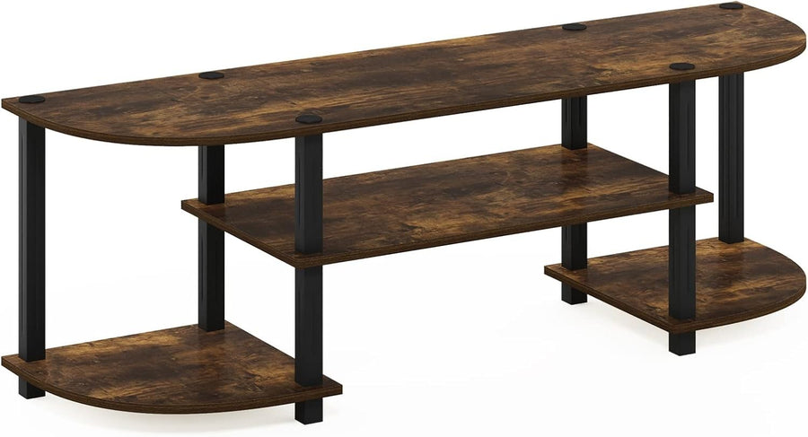 Rustic TV Stand Unit for 50" TV Wood Entertainment Console Shelf