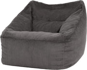 Charcoal Cord Bean Bag Chair Adult Sofa Armchair Seat Lounge Gaming Room