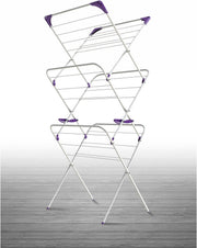 3 Tier Indoor Clothes Airing Rack Foldable Laundry Dryer Slim Space Saving