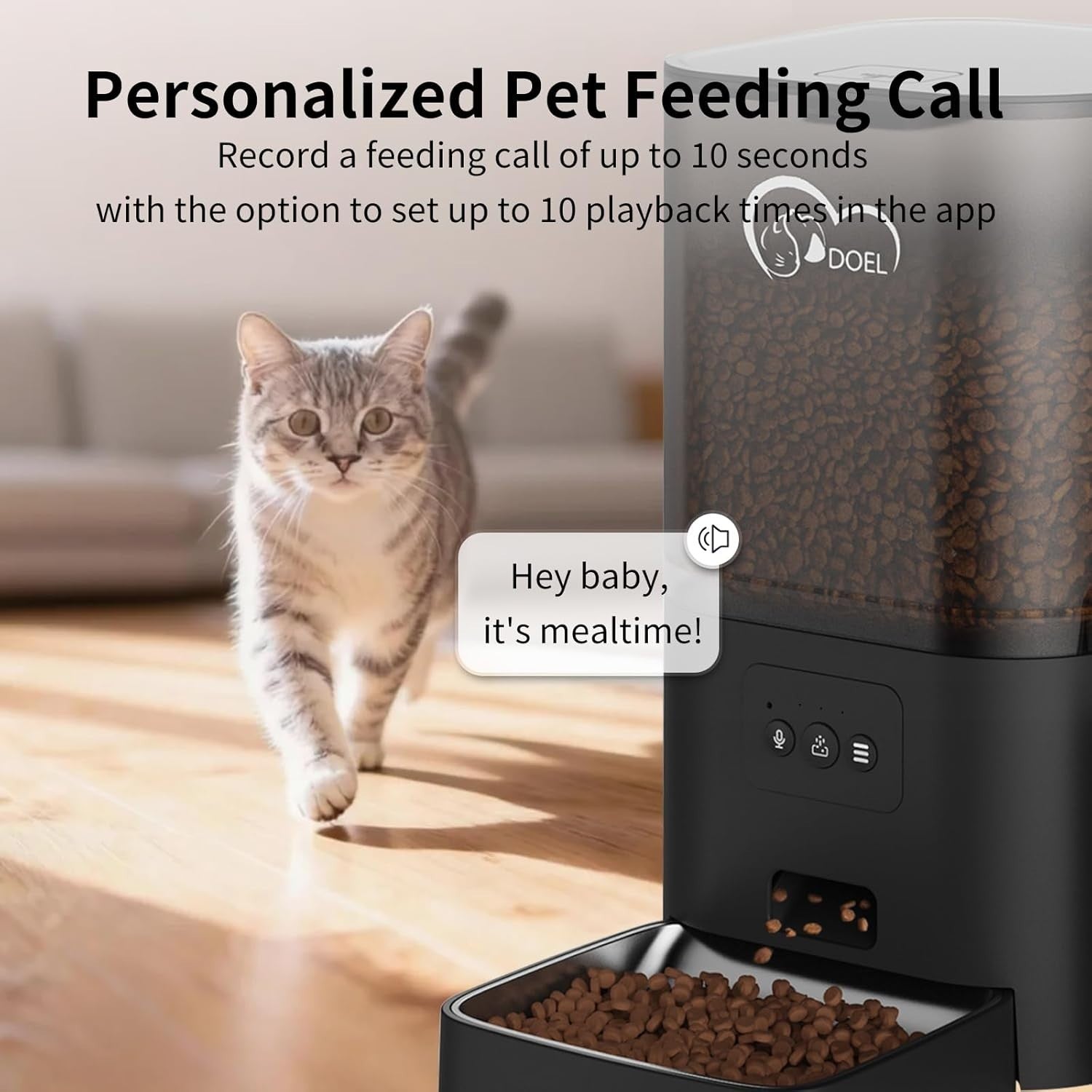 2 in 1 Smart Pet Feeder Water Fountain WiFi App Control 6L Auto Feed