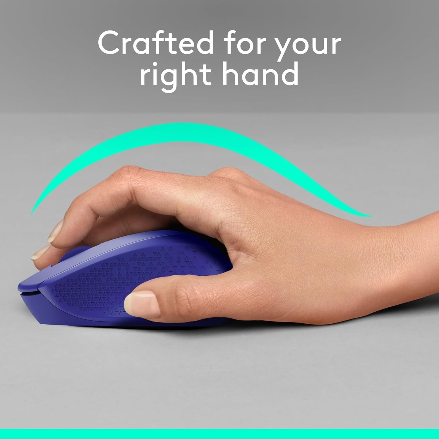 Silent Wireless Mouse USB Nano Receiver Ergonomic Lightweight Blue Laptop PC
