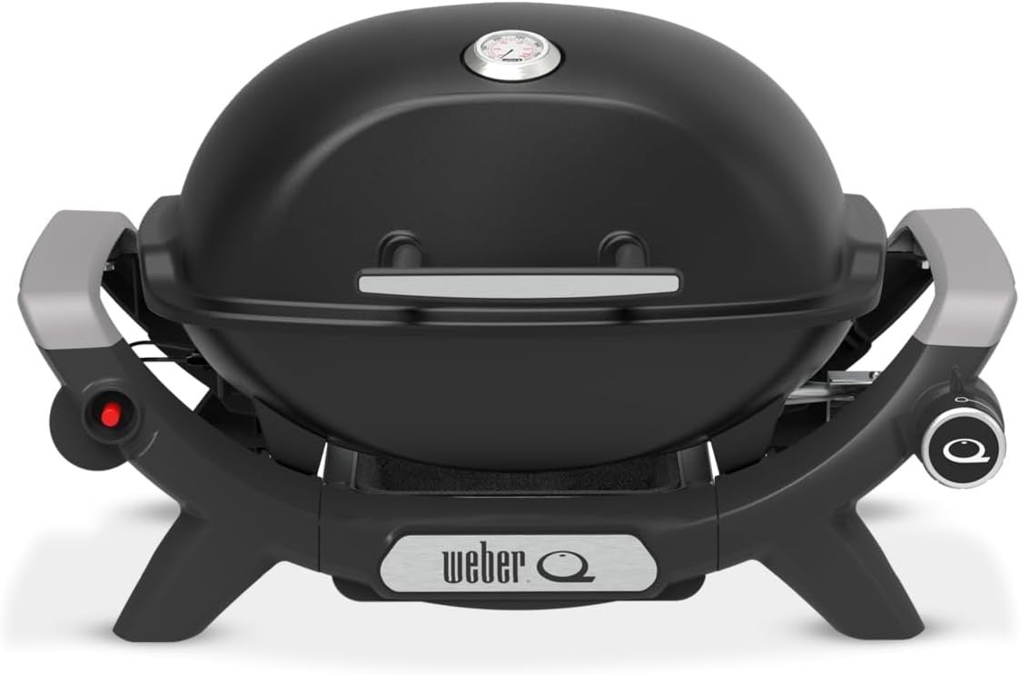 Portable Gas BBQ Grill Cast Iron Grates Outdoor Camping Patio Balcony Compact